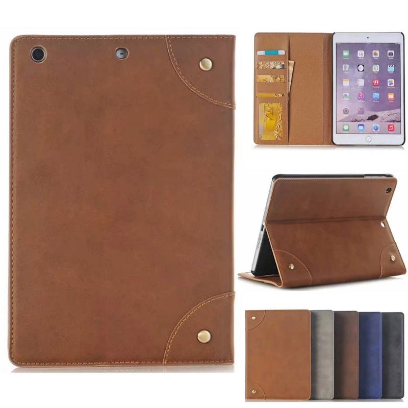 Чехол для iPad mini 1/ 2/ 3 винтажный книжка из искусственной кожи с функцией