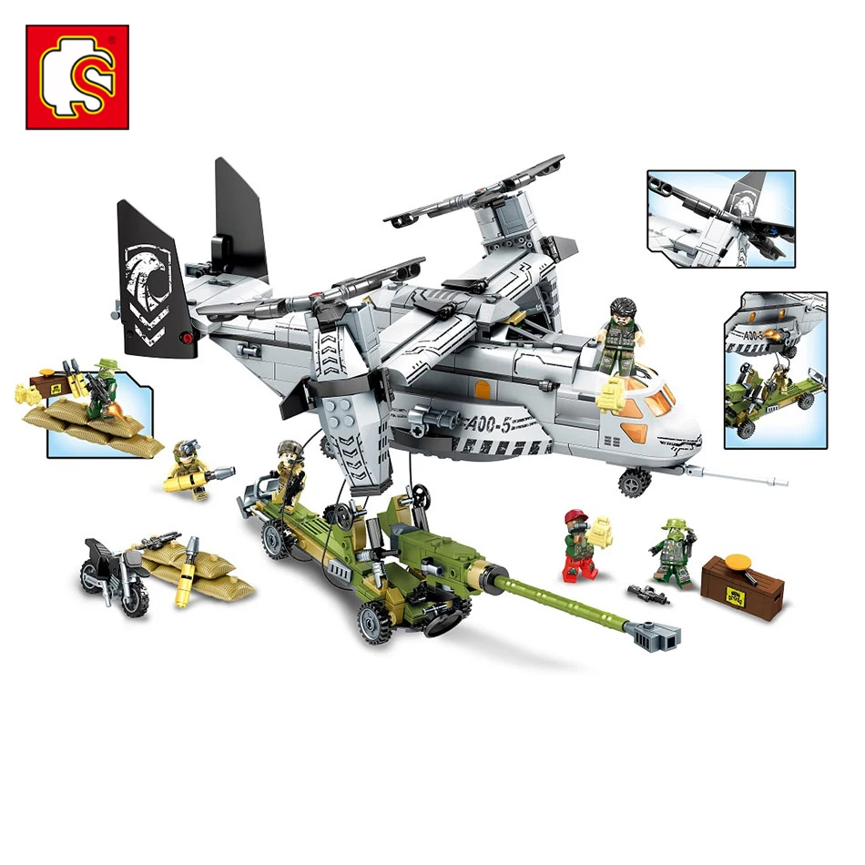 Sembo блок вертолет совместим с legos wars военные строительные блоки наборы армейские