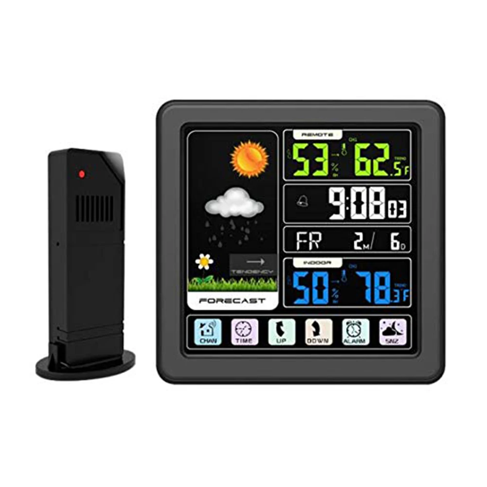 TS 3310 внутренняя цифровая метеостанция беспроводной usb зарядка влажность HD