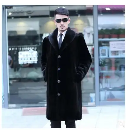 S/6Xl мужское зимнее осеннее меховое пальто длинное повседневное Мужское из