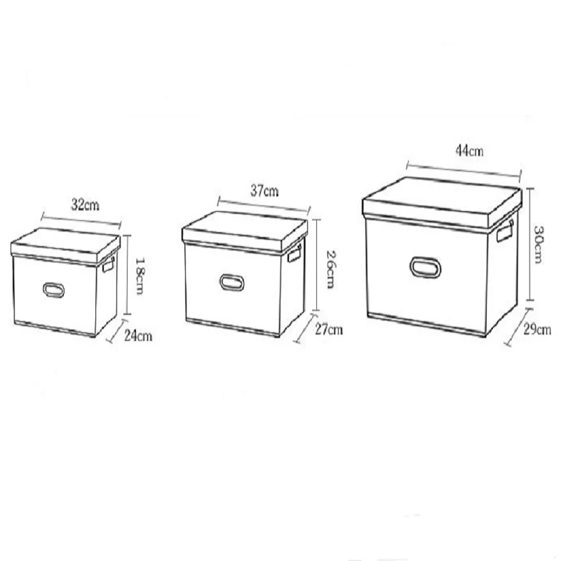 Складная хлопковая и льняная настольная коробка для хранения товаров дома шкаф
