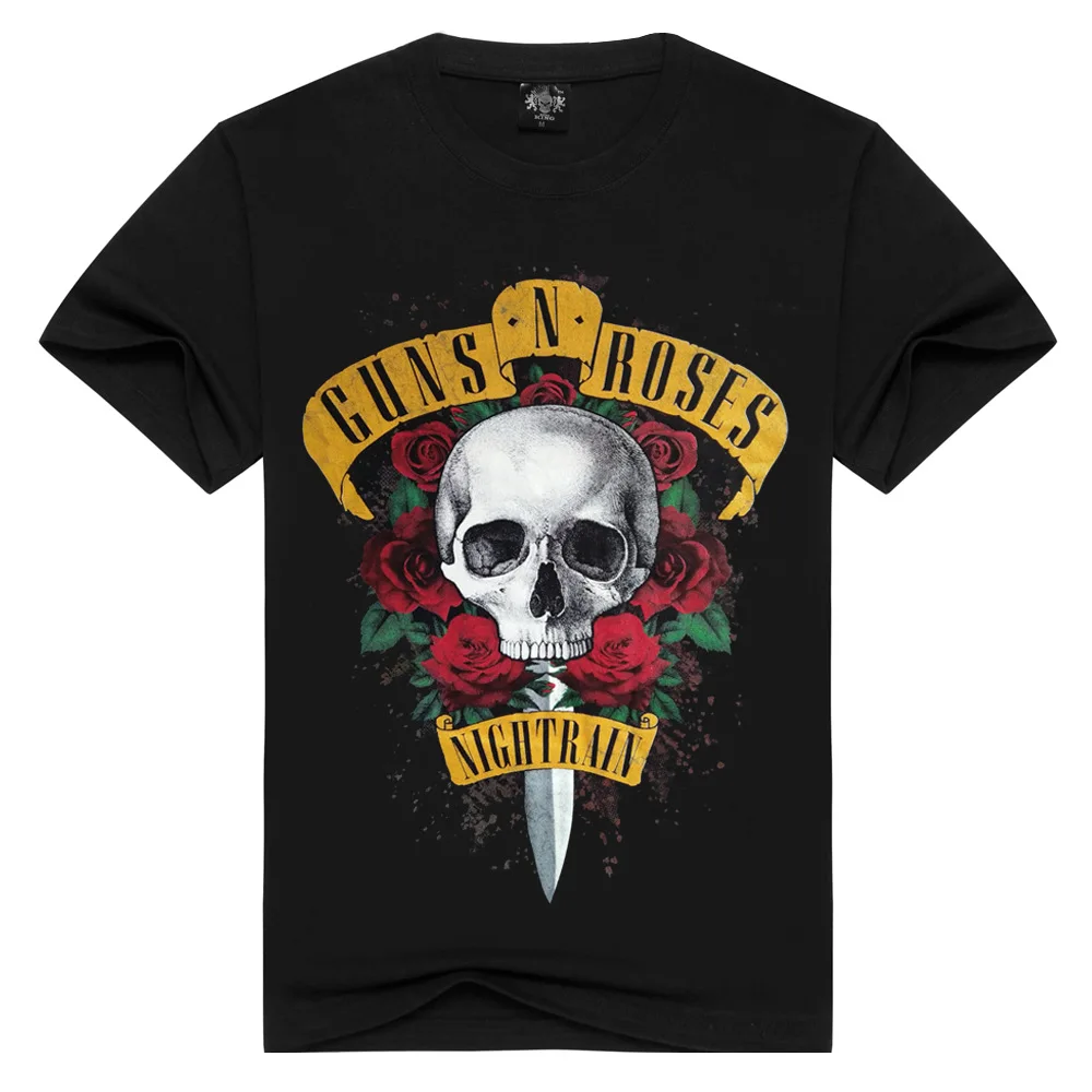 Футболка женская хлопковая с коротким рукавом рубашка ночная GUNS N ROSES
