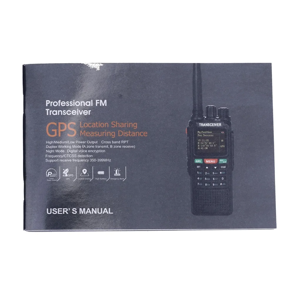 Abbree AR 889G рация с GPS SOS 10 Вт 999CH Ночная подсветка дуплексный Ретранслятор Dual Cross Band