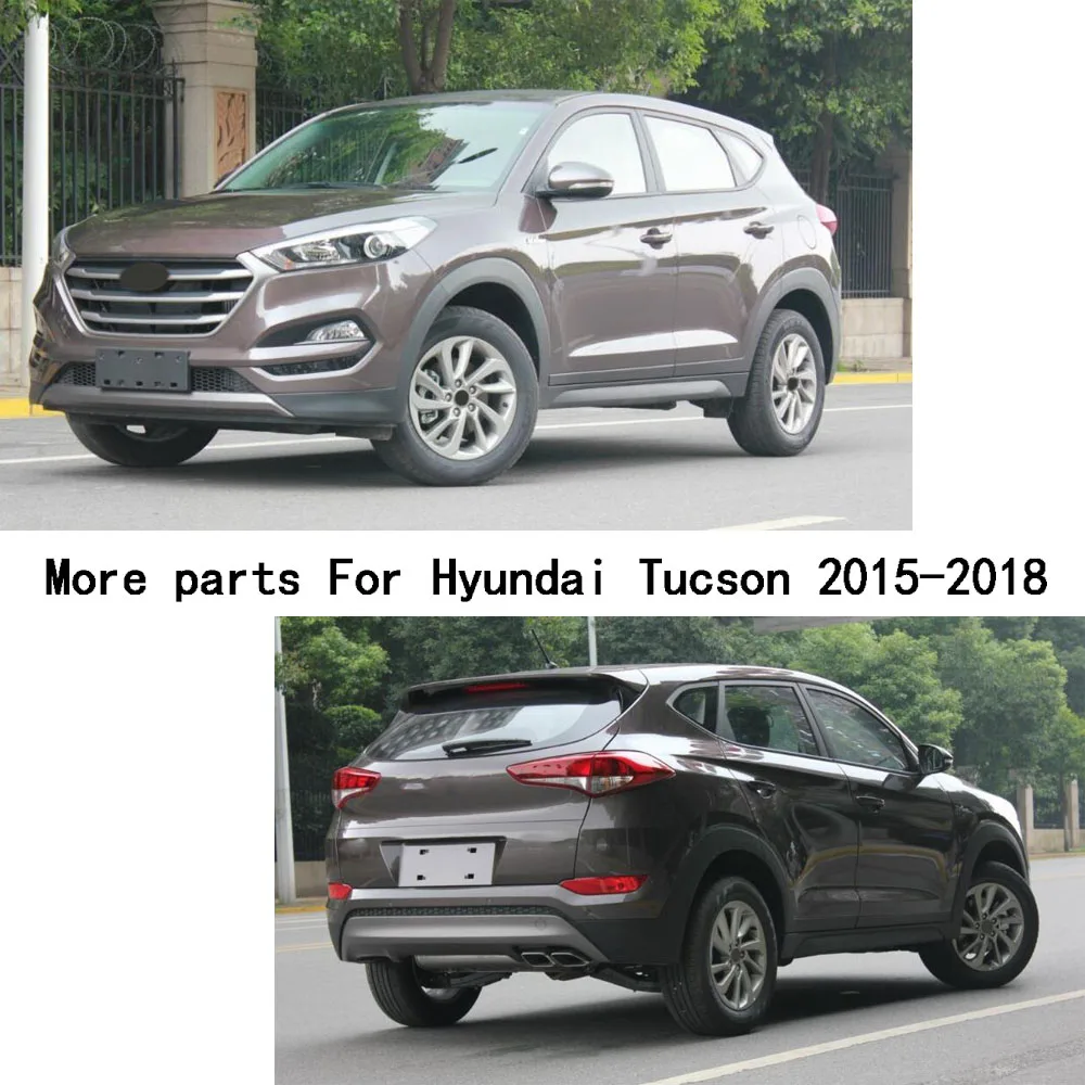

For Hyundai Tucson 2015 2016 2017 2018 Car Stainless Steel Chrome Rear Door Tailgate Bumper Frame Plate Trim Lamp Trunk Lid 1pcs