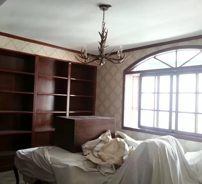 Европейский кантри 6 головок люстра Американский ретро лампы приспособление