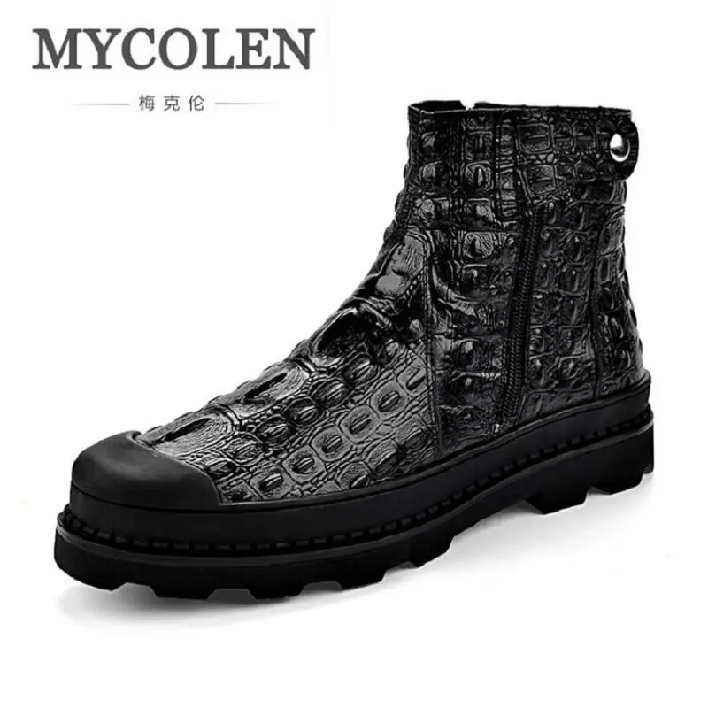 MYCOLEN/брендовые плюшевые мужские ботинки сезон осень-зима высококачественные