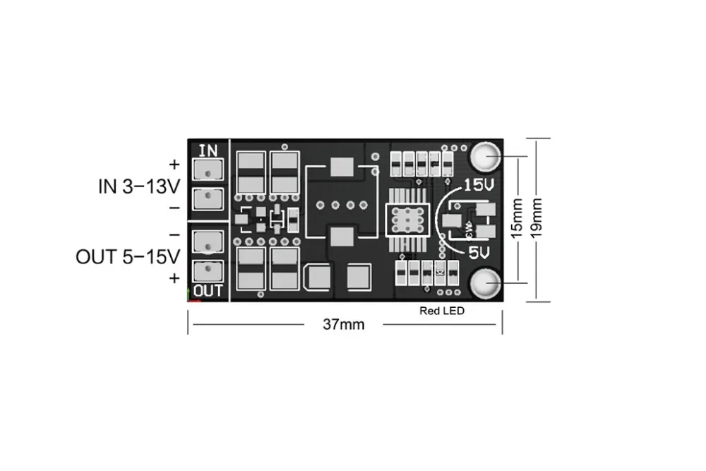 Matek DC Повышающий Модуль L 5 15V выход 3 13V 3A Регулируемый максимальный