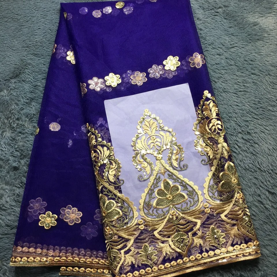 Африканские блестки кружева ткань 2019 вышитые нигерийские кружевные ткани