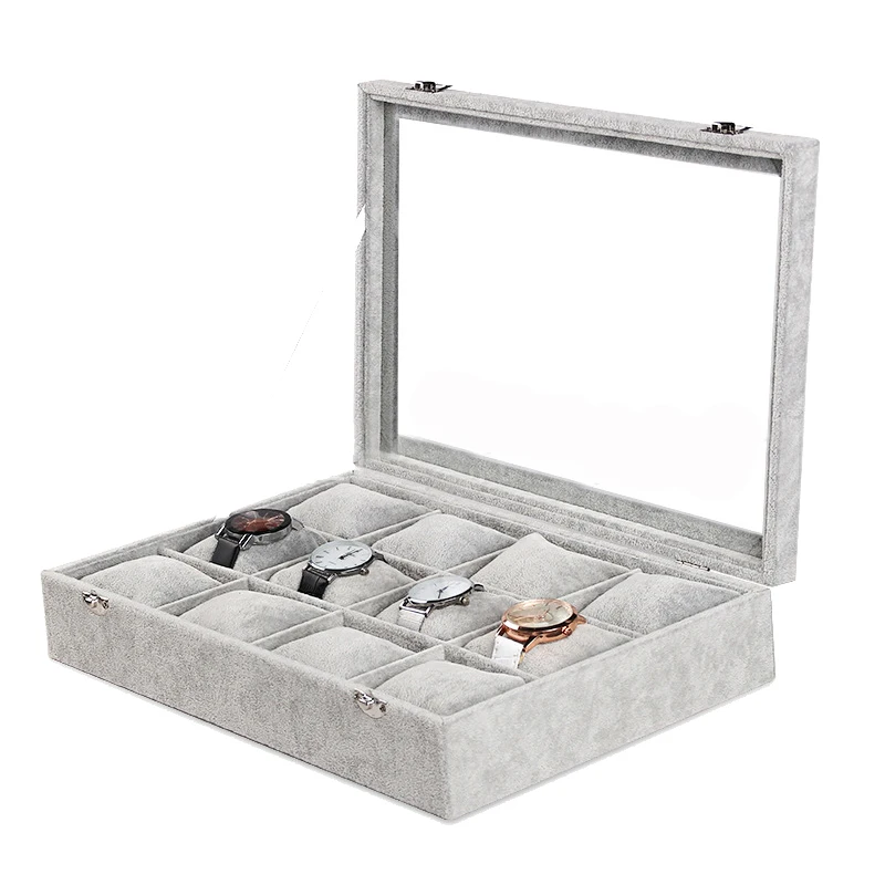 12 Grids Handmade Watch Box Clock Time Case for Holding | Наручные часы