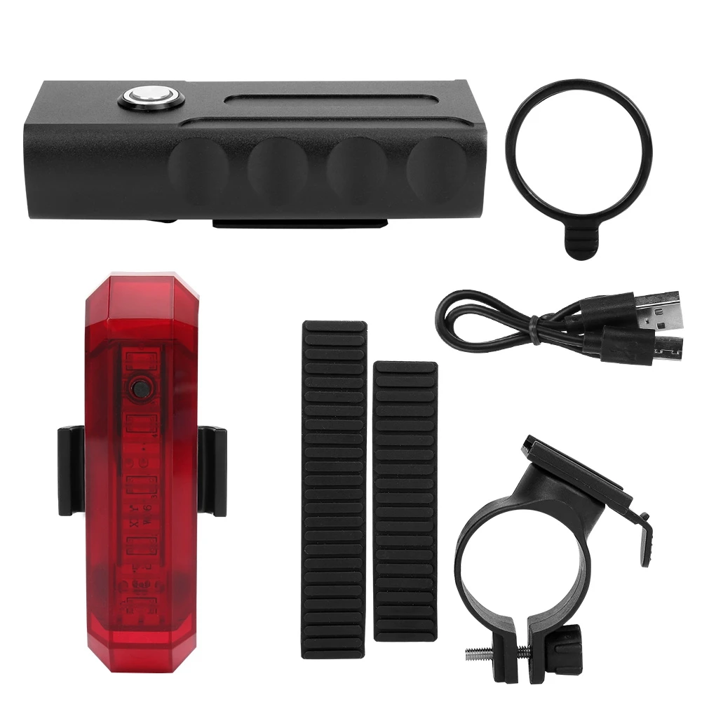 Велосипедный зарядка от usb свет Водонепроницаемый фары комплект задний фонарь