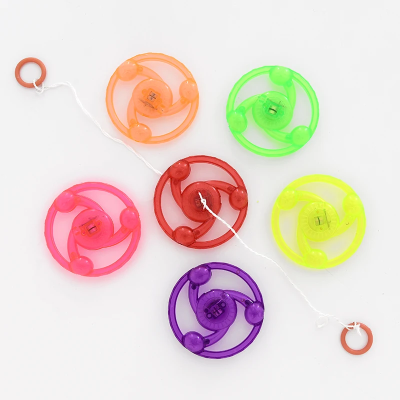 Candy color light emitting line flywheel whistle mini portable small toy wholesale night market booth source student |