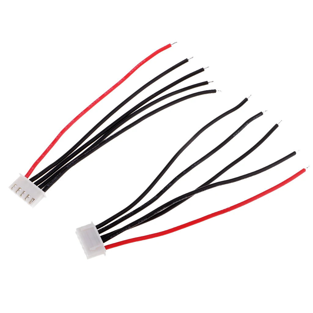 10 шт./лот 100 мм силиконовый кабель для балансировки JST XH 22AWG литиевой батареи