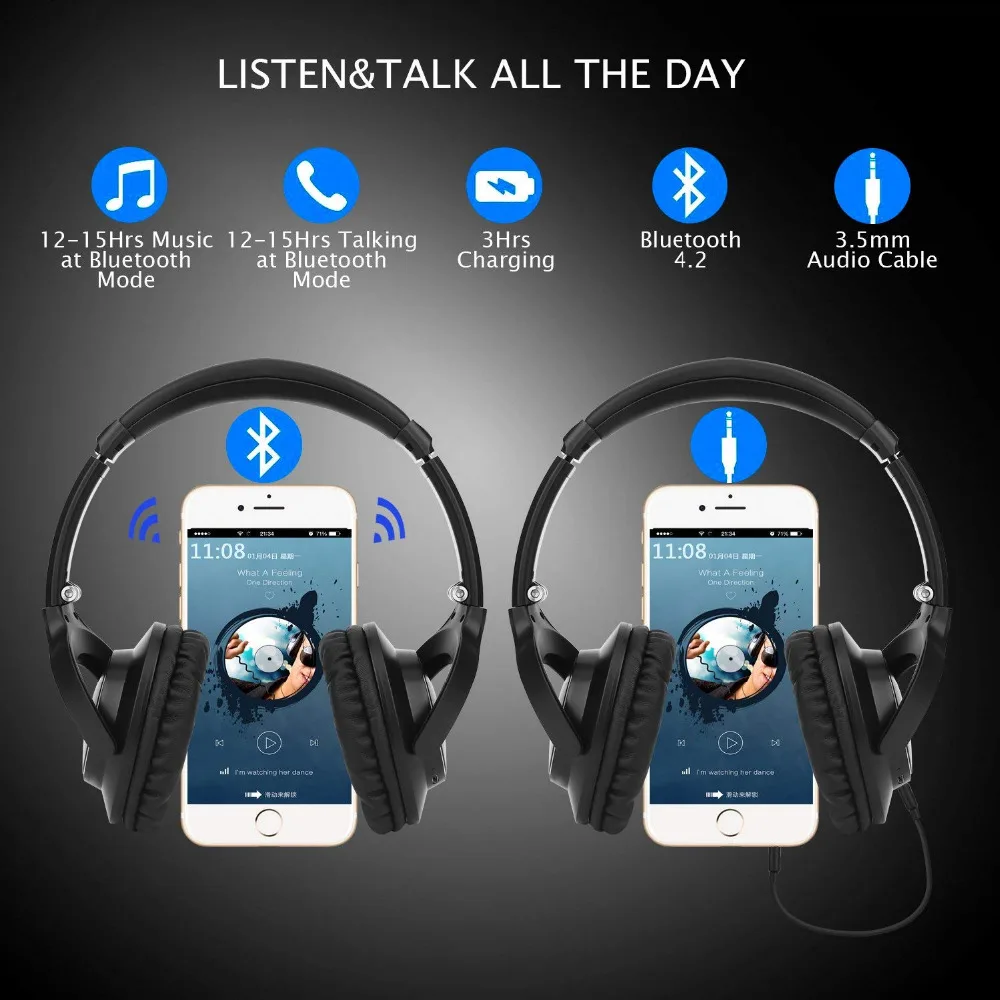 Складная Bluetooth гарнитура JH803 портативные высококачественные Беспроводные