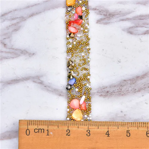 1.3cm width 1 ярд/Лот, стразы с горячей фиксацией, цветные каменные ленты для свадебного украшения, свадебная аппликация, ширина 1-2 см, аксессуары для рукоделия, Grament - Цвет: 1.3cm width