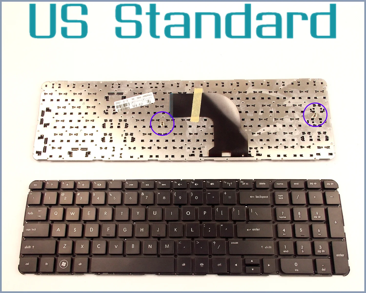 

US English Version Keyboard for HP Pavilion DV6-7000 DV6-7100 DV6-7010US B5S11UA DV6-7013CL B5S13UA Laptop No Frame