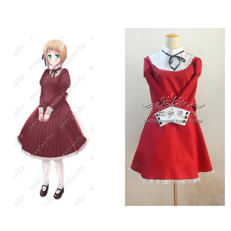 2016 APH Axis Powers Hetalia/Лихтенштейн горничной Косплэй костюм платье в стиле Лихтенштейн