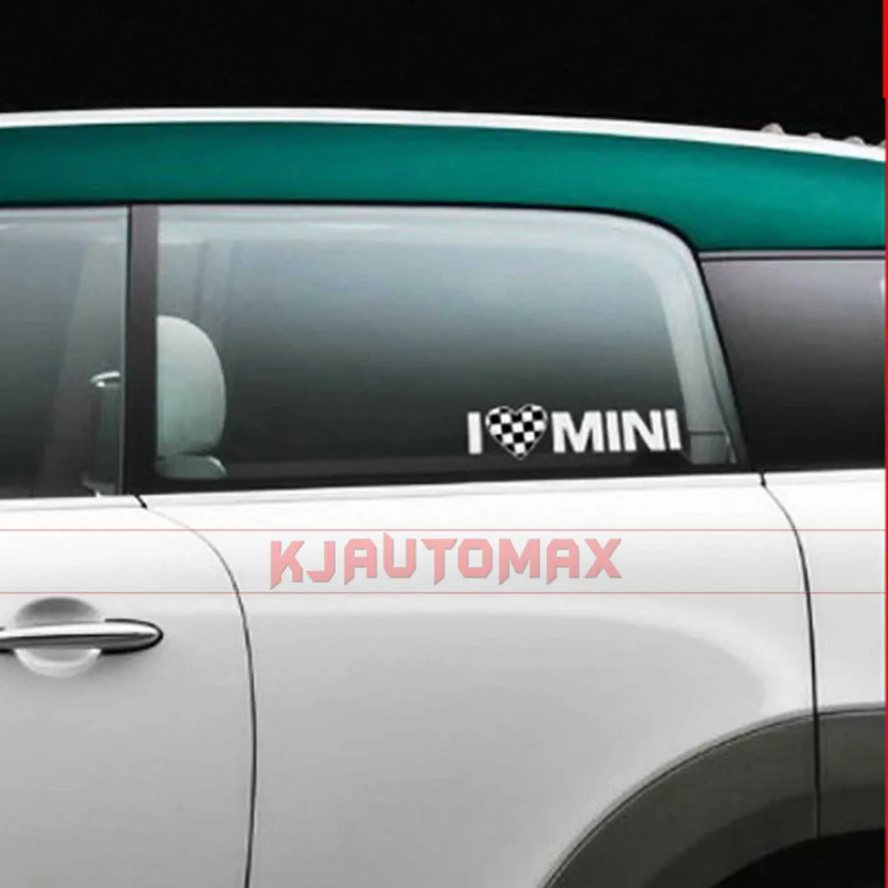 2 шт. с надписью I Love Мини 2D двери Наклейка для Mini Cooper аксессуары автомобильные
