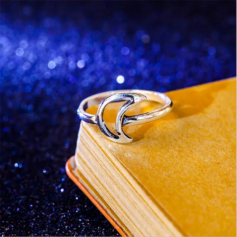Женское кольцо с кристаллами Bague Homme Bijoux Moon Star обручальные кольца буквенным