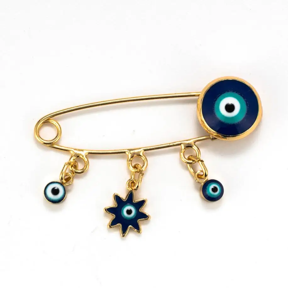 Lucky Eye, золотой цвет, сглаза, очаровательная брошь и булавка, простая Хрустальная Брошь для женщин, мужчин, ювелирное изделие, кристалл, пряжка, клипсы EY6185 - Окраска металла: 11