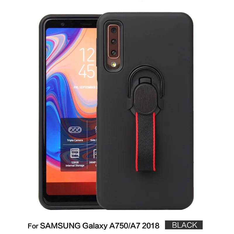 Чехол для Samsung Galaxy A7 2018 чехол кольцо на палец подставка магнитный ремешок мягкий