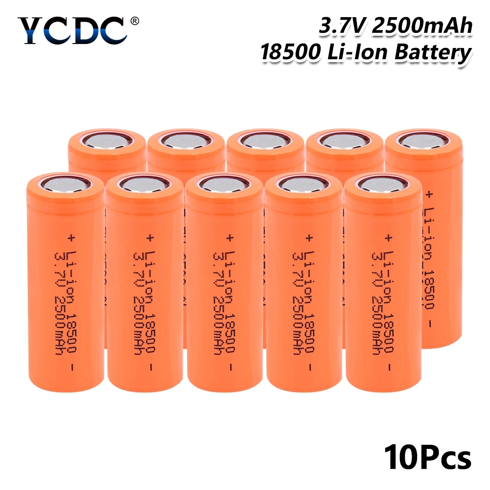 6/8/10 шт 3,7 V 18500 2500mAh литий-ионный батареи, Длительное Действие, 18500 Замена ячеек для резервного копирования Мощность для е-байка Радиоуправляемый игрушечный автомобиль