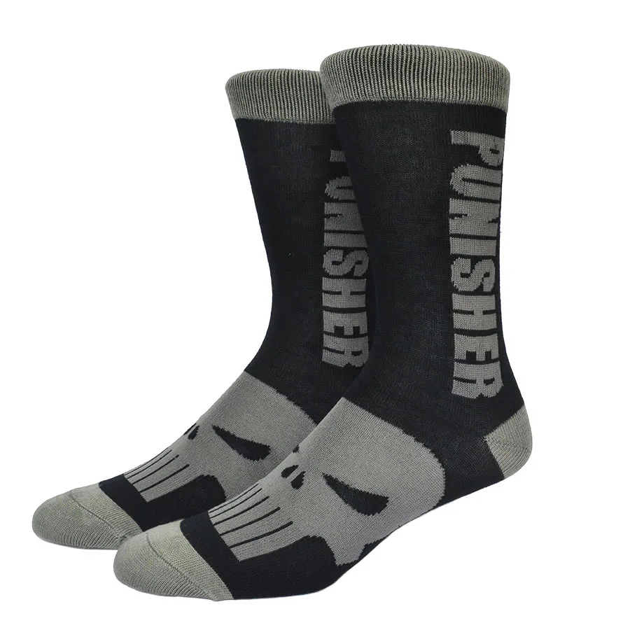 Носки для мужчин носки скейтбординга с принтом в виде Бэтмена и Супермена -