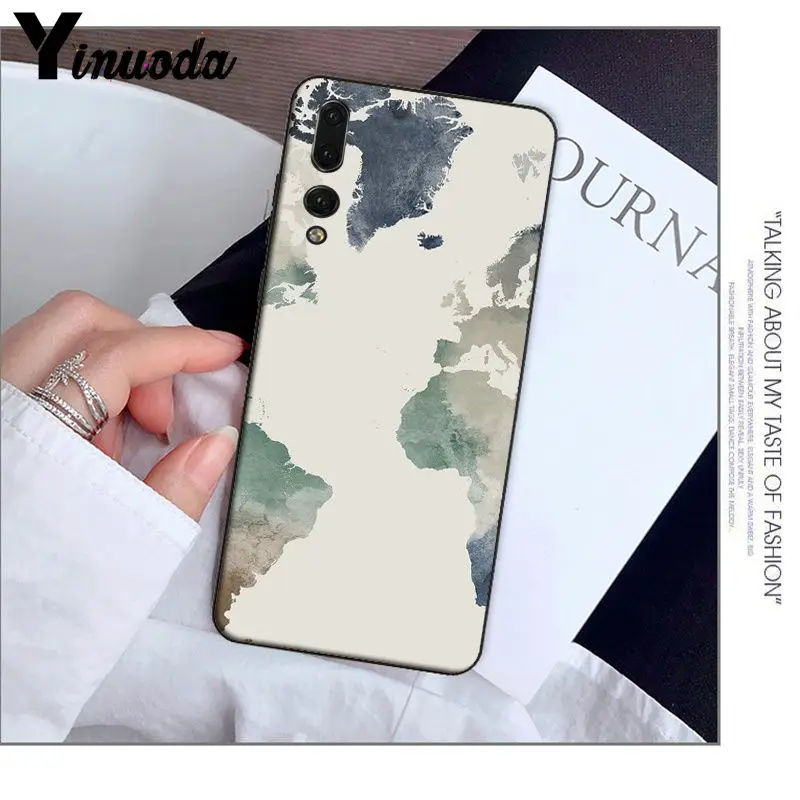 Защитный чехол Yinuoda для путешествий в мире с картой самолета huawei P9 P10 Plus Mate9 10 Mate10