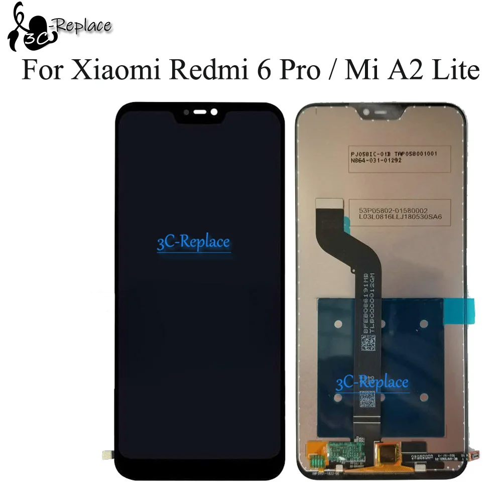 100% протестированный 5 84 дюймовый для Xiaomi Redmi 6 Pro Полный ЖК дисплей + дигитайзер