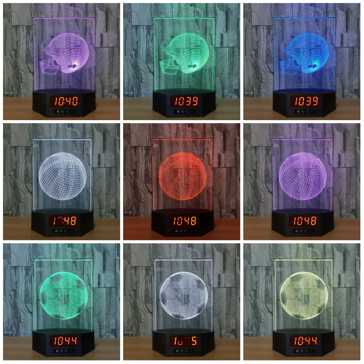 Новинка 3d лампа Love Bear часы ночник Usb Led сенсорный 7 видов цветов акрил для детской