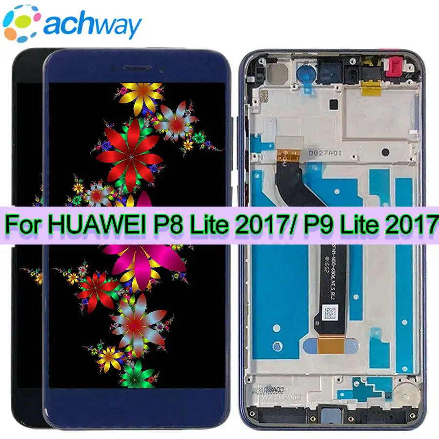 

Display with Frame 5.2'' For Huawei P8 Lite 2017 LCD Touch Screen Digitizer Assembly P9 Lite 2017 PRA-LA1 PRA-LX1 PRA-LX3 LCD