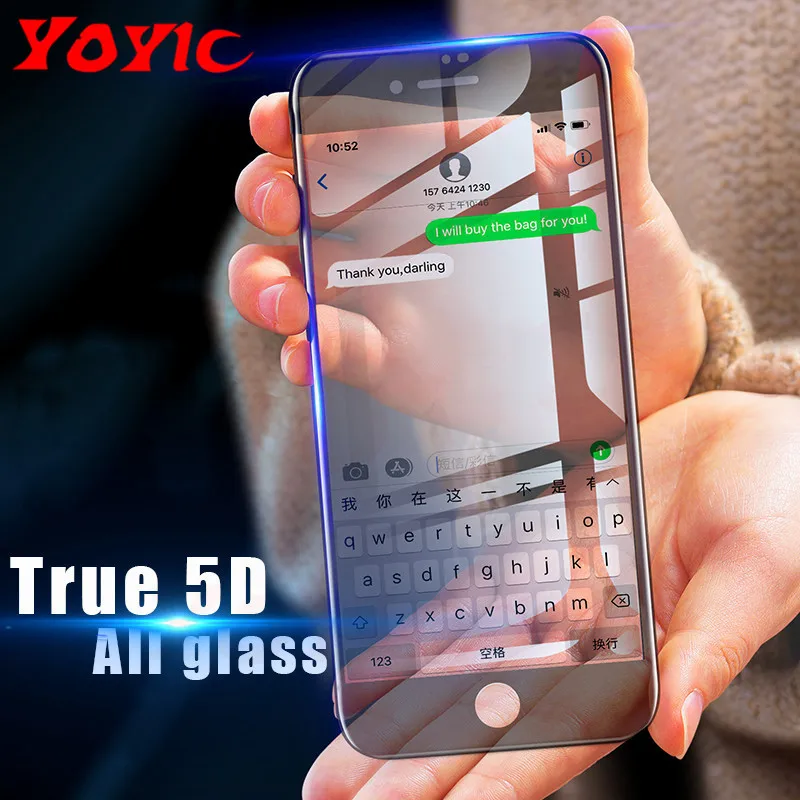 5D Full Cover Edge Tempered Glass For iPhone 7 8 6 Plus Screen Protector X 6s Film Protection | Мобильные телефоны и
