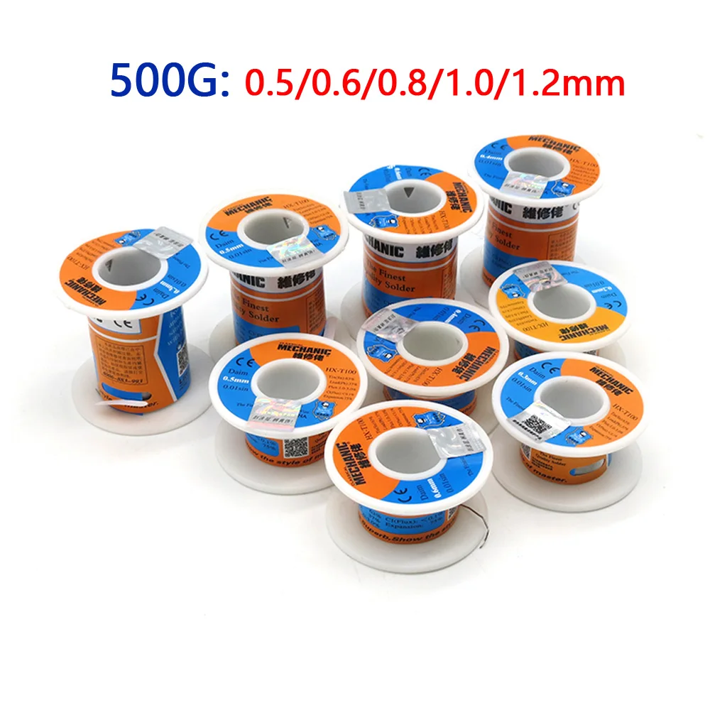 

Паяльная проволочная катушка Mechanic серии 500G, 0,5/0,6/0,8/1,0/1,2 мм, низкая температура плавления, инструменты для ремонта BGA, для телефона, компьютер...