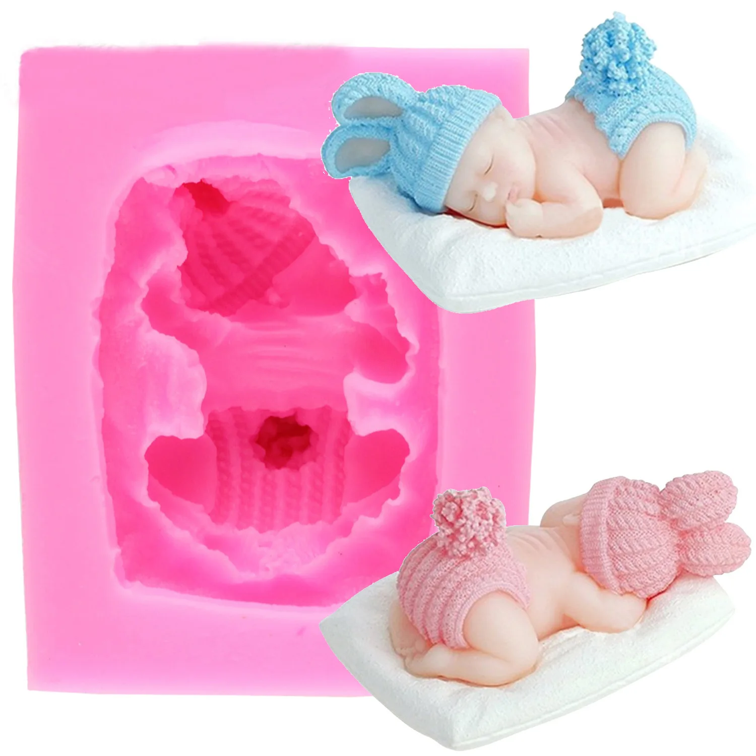 Силиконовая форма сделай сам для приготовления спящего кролика конфет помадки