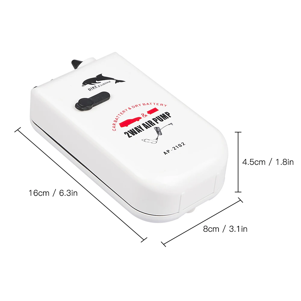 Outdoor Portable Fishing Air Pump Fish Oxygen Aerator Aquarium Tank Bubbles Tackle Tool | Спорт и развлечения