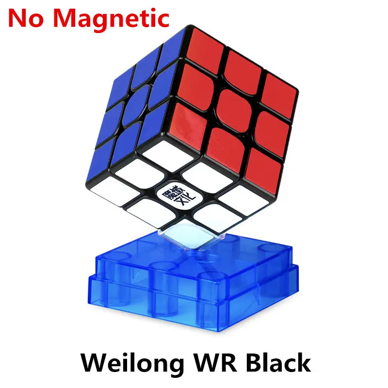 MoYu Weilong WR M 3x3x3 Магнитный магический куб без наклеек, профессиональная головоломка, магниты, скоростной куб, игрушки для детей - Цвет: WR black