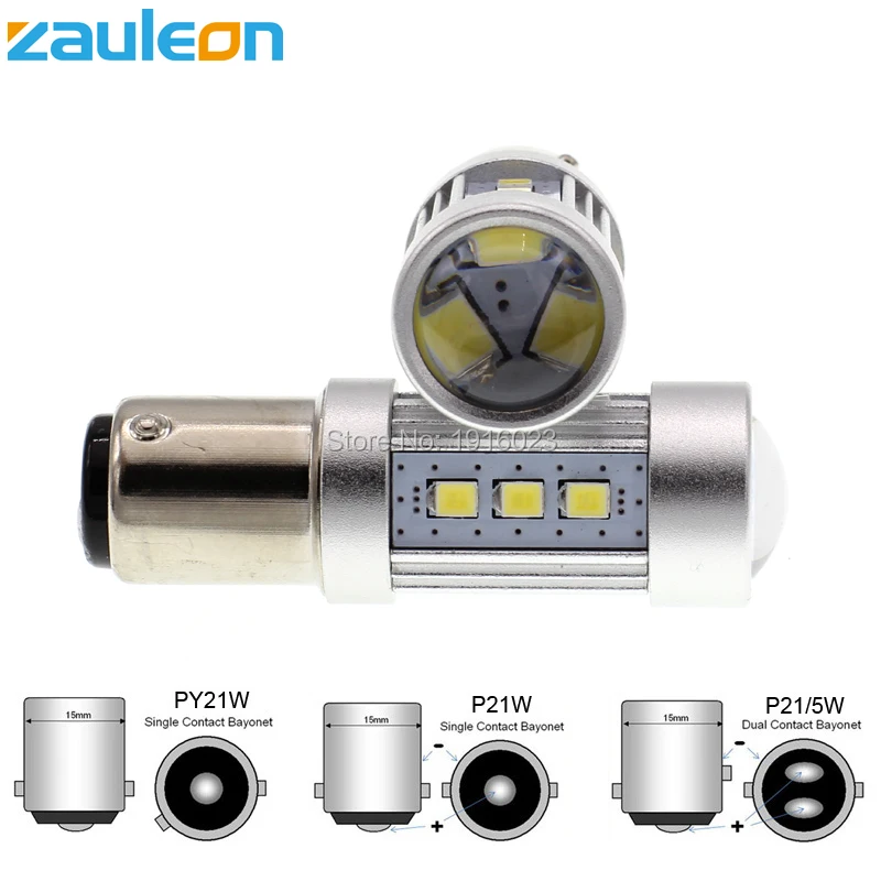 Zauleon 2 шт. S25 1156 1157 P21W P21/5 Вт 1038 люмен светодиодный Белый для DRL обратная резервная