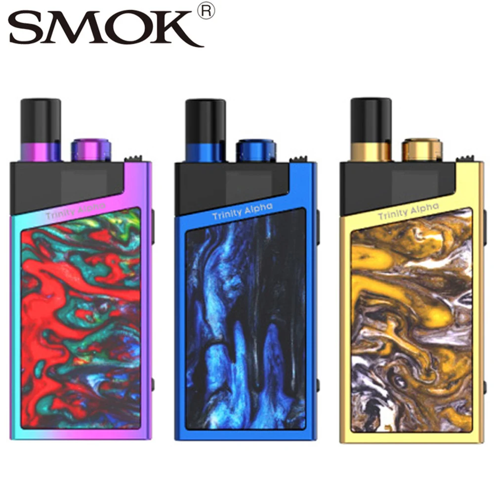 SMOK Trinity Alpha Kit Pod system 1000 мАч 2 8 мл картридж с испарителем электронная сигарета vape kit