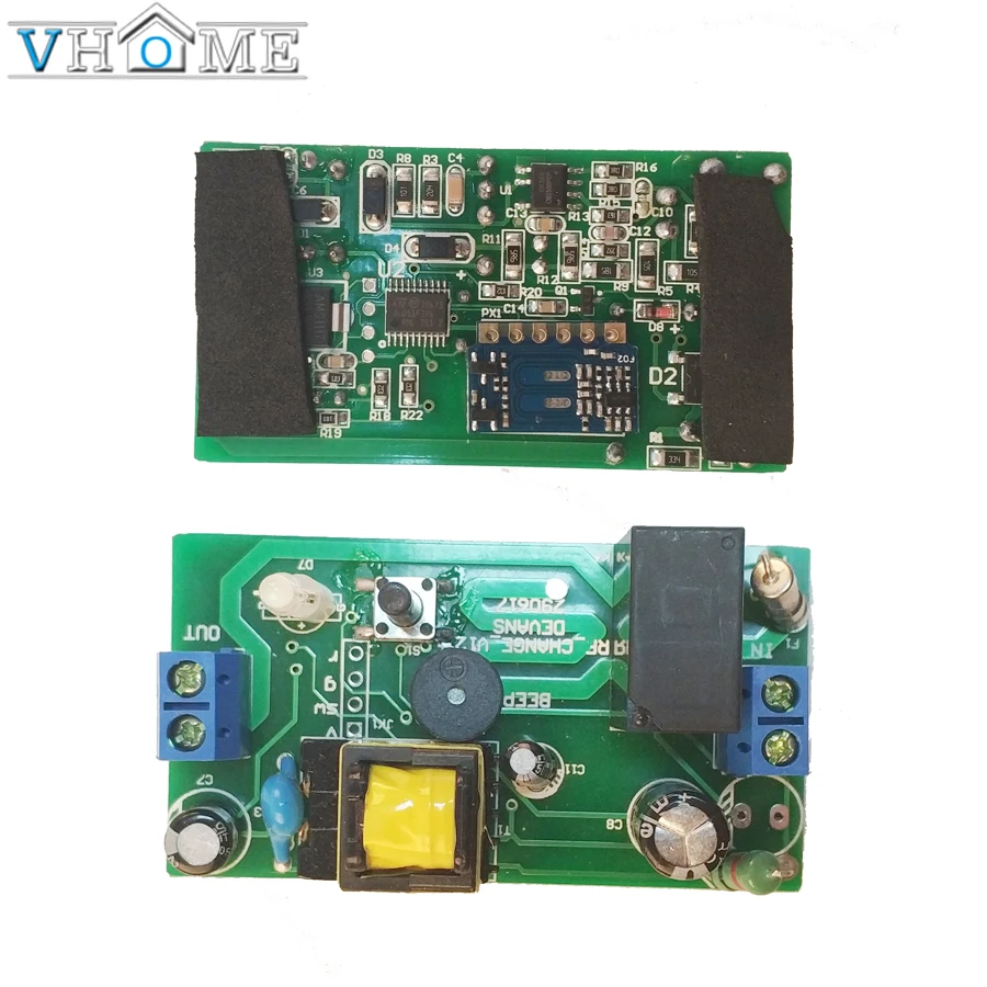 VHome Беспроводной дистанционного Управление Панель RF 433 мгц приемник 90 v-250 v реле