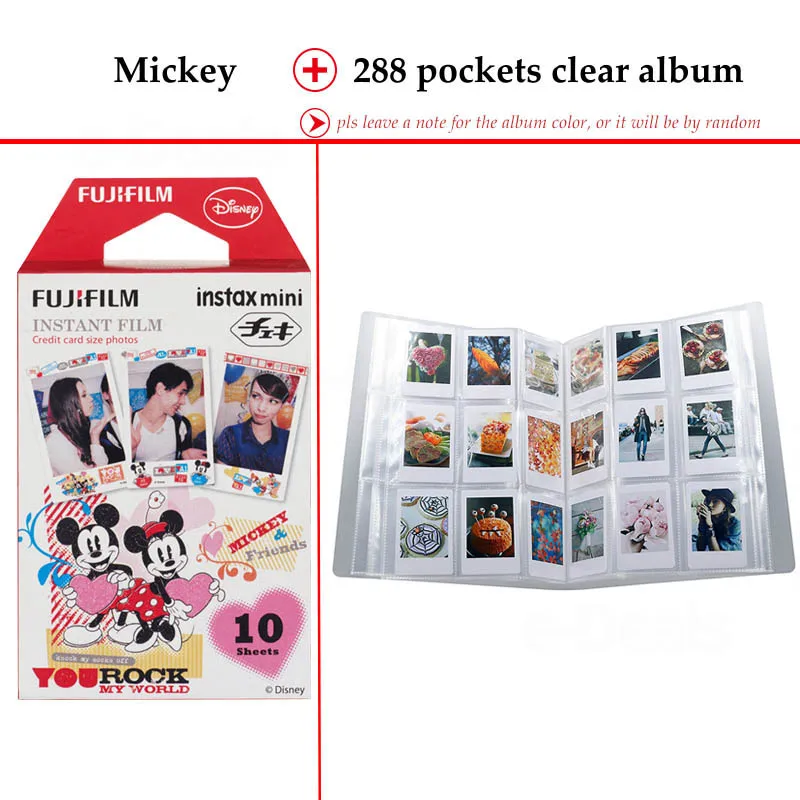 Пленка Fujifilm Instax Mini пленка Микки 10 листов для 9 8 + 7s 70 90 25 мгновенная полироидная