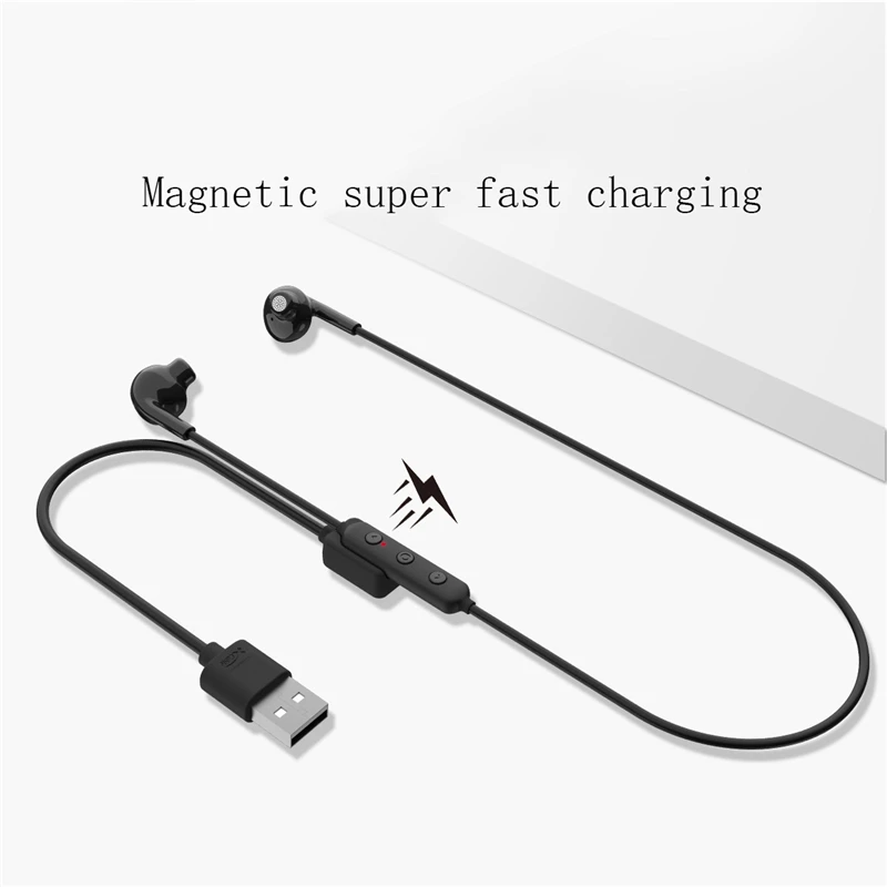 Спортивные Bluetooth наушники 5 0 с двумя аккумуляторами магнитные беспроводные