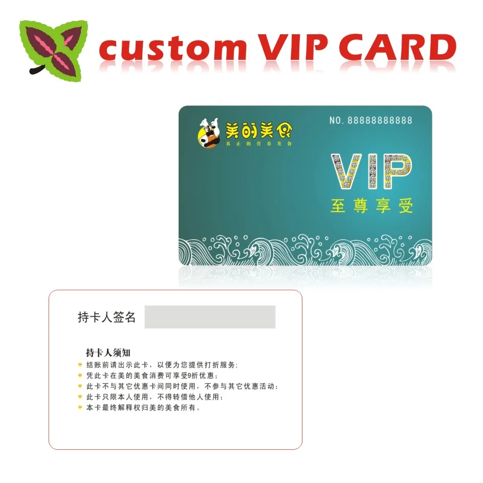 Пользовательские ПВХ карты VIP & пластиковые членские карты/серийный номер имя