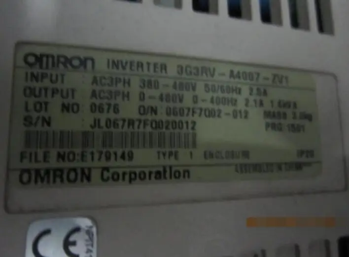 

Инвертор 3G3RV-A4007-ZV1 380 кВт 90% в, использованный, новый, гарантия 3 месяца, быстрая доставка