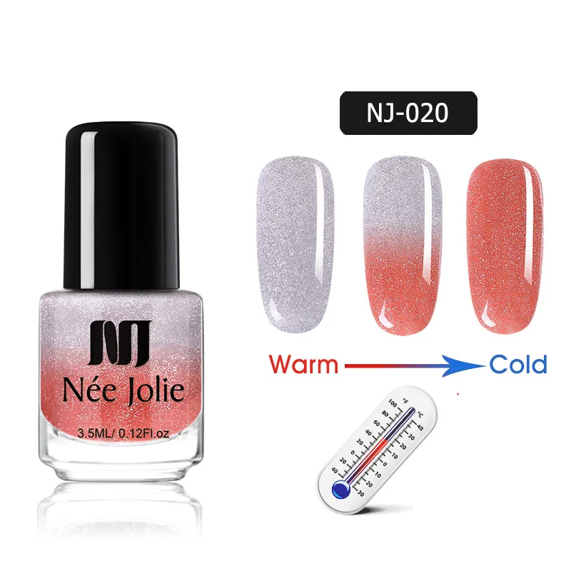 3.5ml - NJ-020 NEE JOLIE 3,5 мл температурный меняющий цвет термальный лак для ногтей блестящий эффект Быстросохнущий маникюрный лак градиентный лак для ногтей - Цвет: 3.5ml - NJ-020
