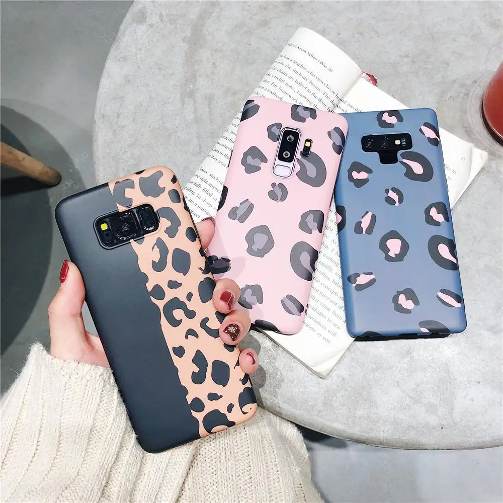 Eleteil матовый Леопардовый принт защитный чехол для телефона samsung S8 S9 S10 плюс Lite
