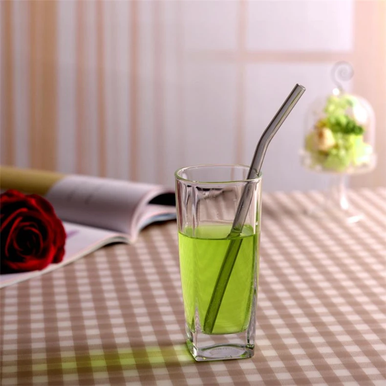 10 шт. стеклянная соломинка+ 2 чистящие щетки Pipet экологическое стекло для здоровья ребенка питьевые соломинки пипетки питьевые соломинки экологически чистые