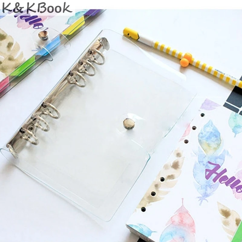 K & KBOOK KK201 Kawaii блокнот из ПВХ дневник с прозрачной обложкой спиральный для записей
