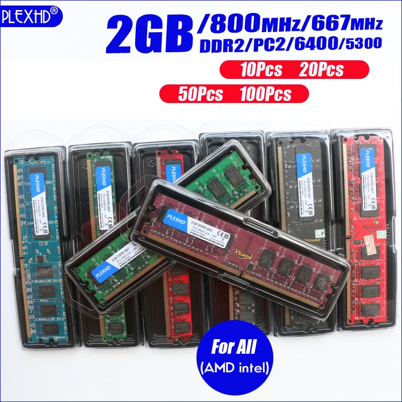 Оперативная память PLEXHD для настольного ПК оперативная PC2 модуль памяти DDR2 800 PC3 1333