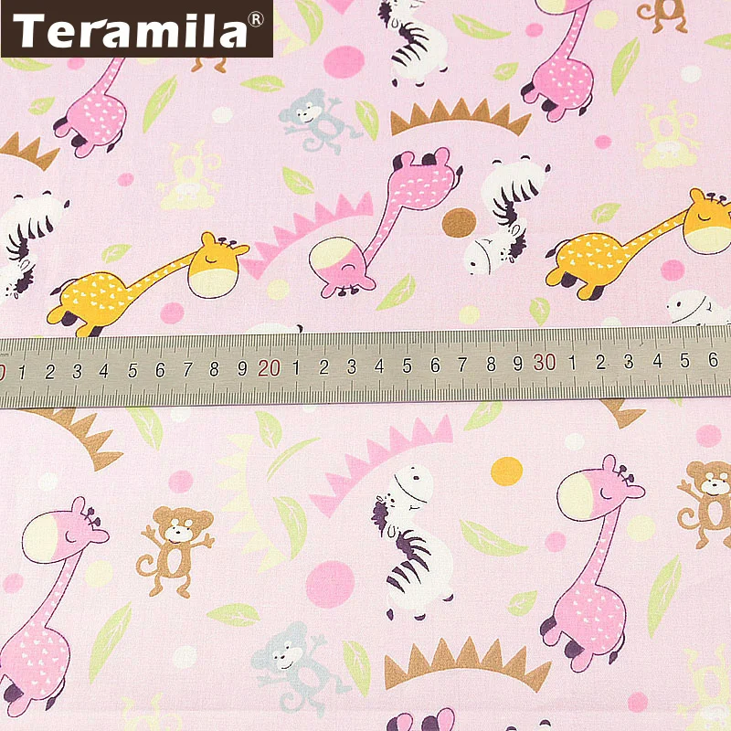 Teramila Tecido 100% хлопок DIY швейный материал розовый животные Стиль Скрапбукинг