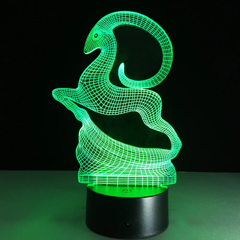 Животных Антилопа козы 3D светодиодный светильник USB настроение градиент 7 цветов