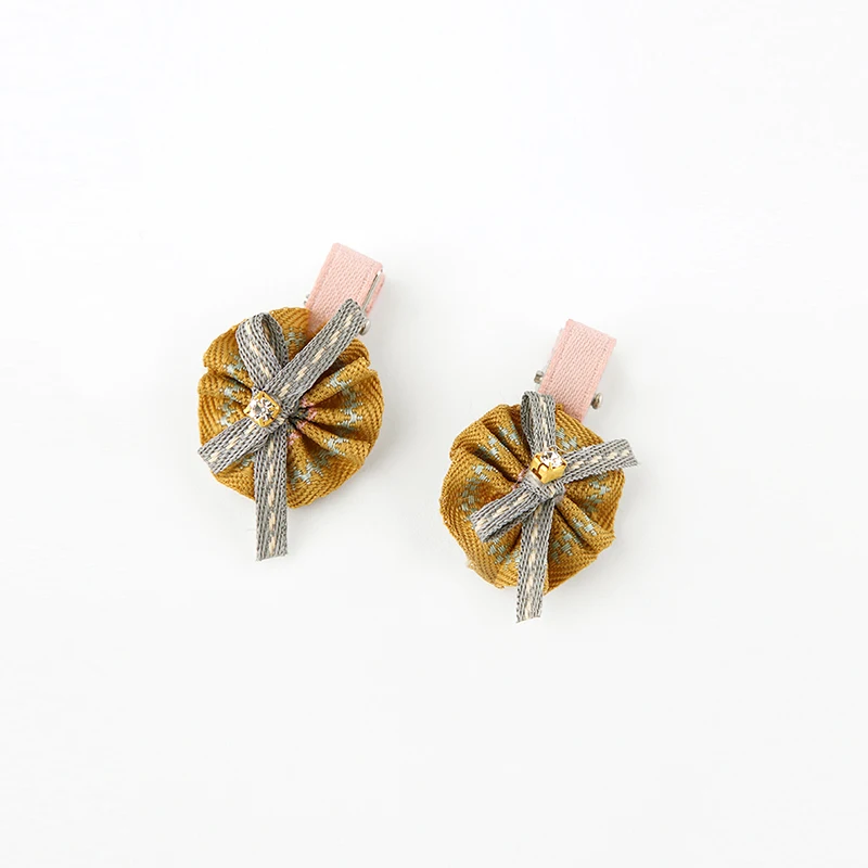 4 Color Handmade Cute Fabric Flower Hair Clips For Baby Girls Dots Hairpins Accessories Children Kids | Детская одежда и обувь
